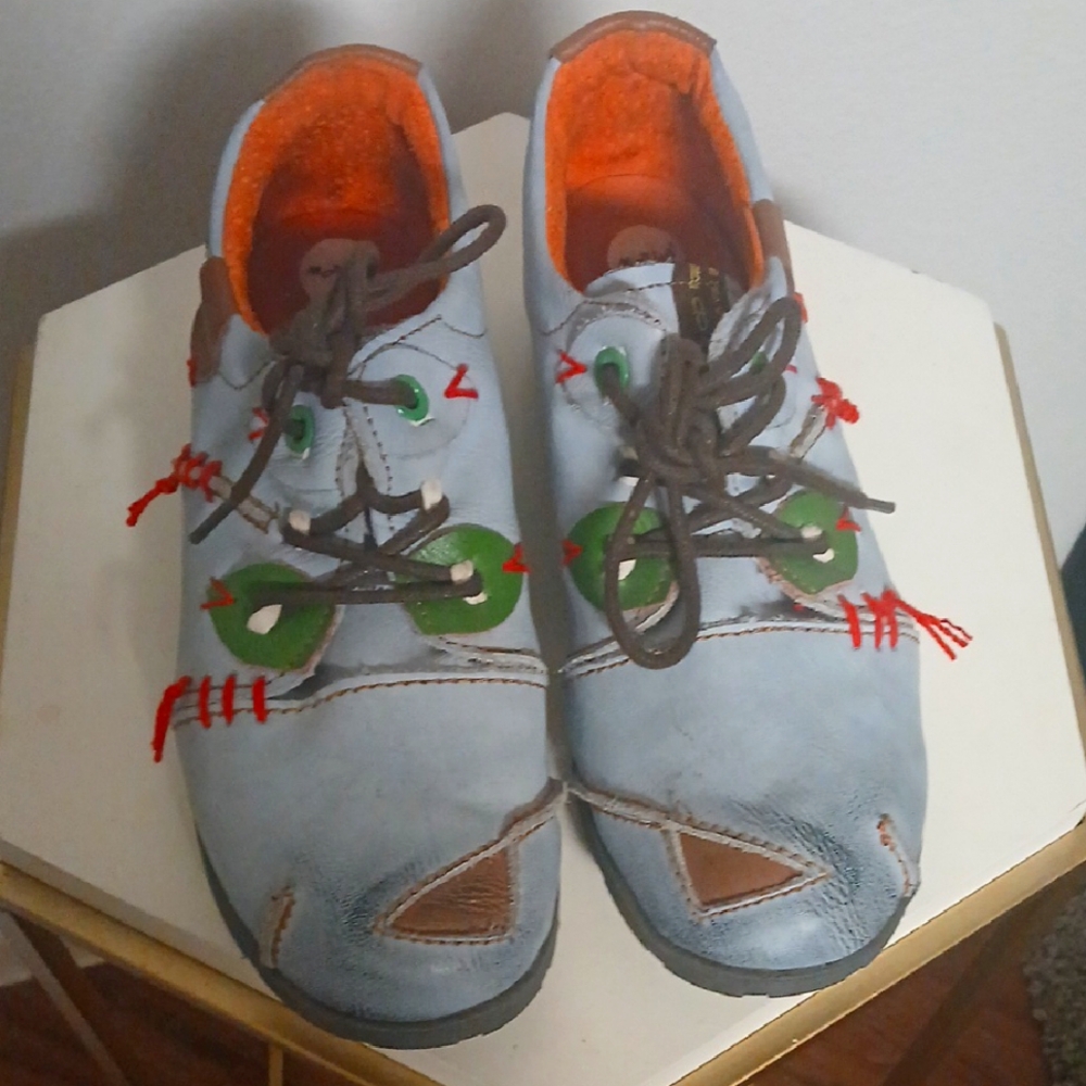 Kids Blue and Green Shoes